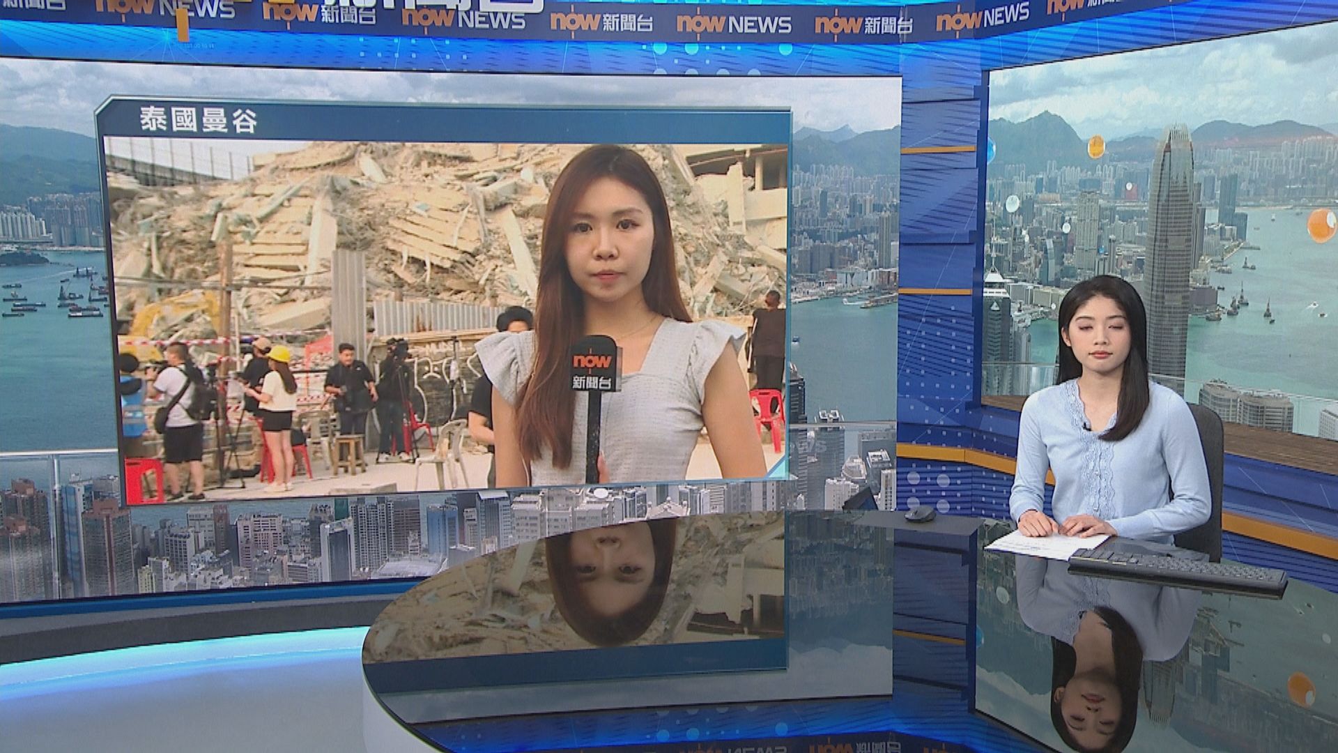 曼谷直擊｜失蹤者家屬倒塌大樓附近等消息　醫護候命救人