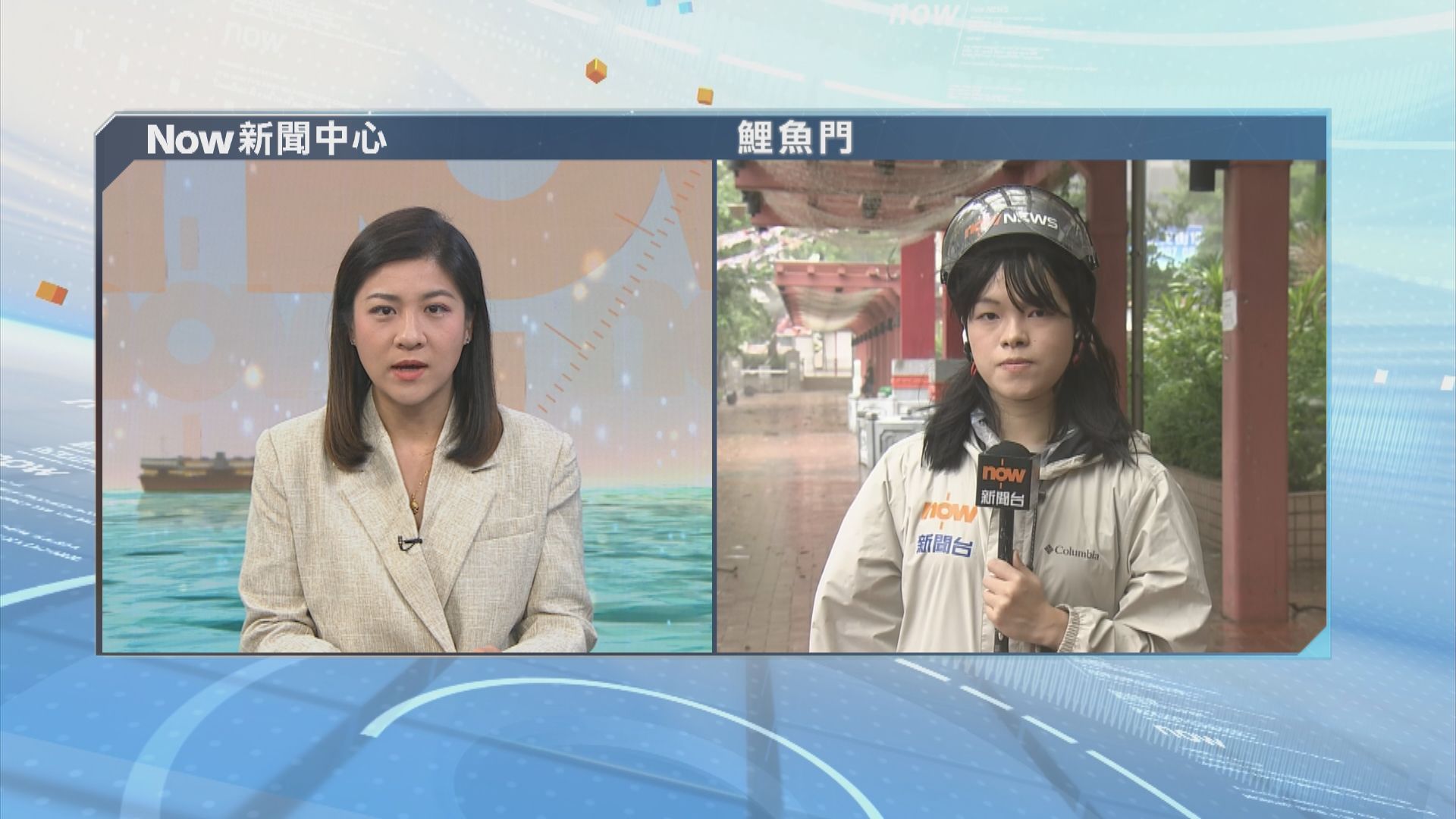 鯉魚門直擊｜漲潮在即　消防及渠務人員入村戒備防水浸