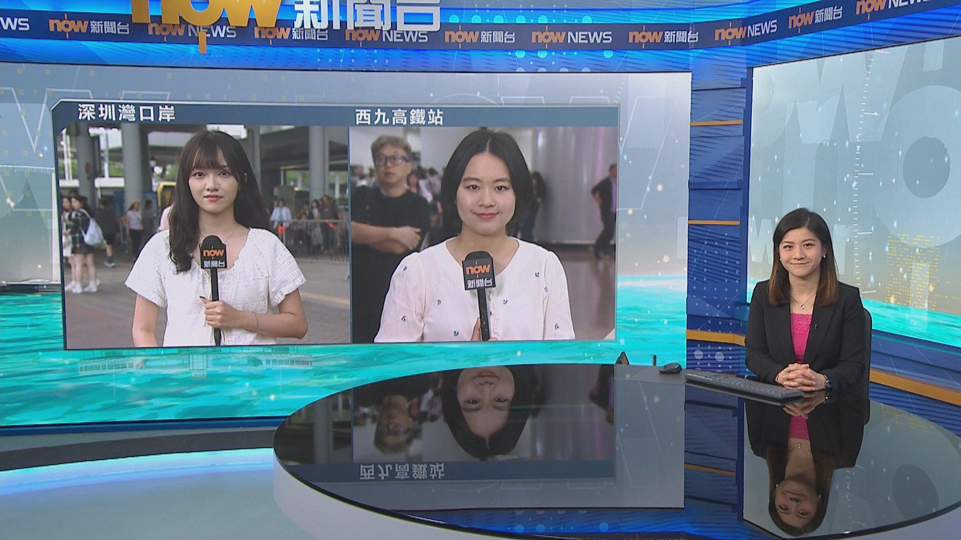 記者直擊｜黃金周首日　西九高鐵站及深圳灣口岸俱現來港人流