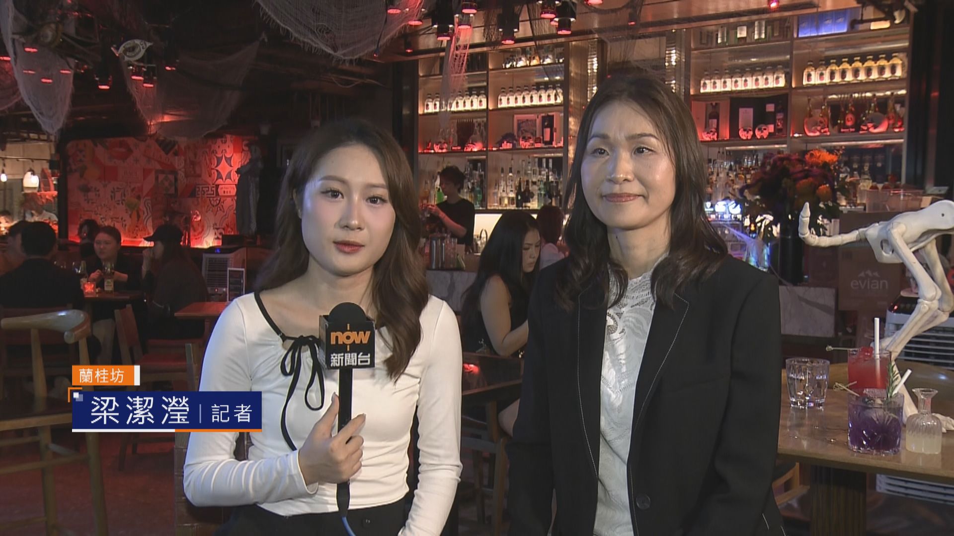 記者直擊｜萬聖節前夕　蘭桂坊開始多人