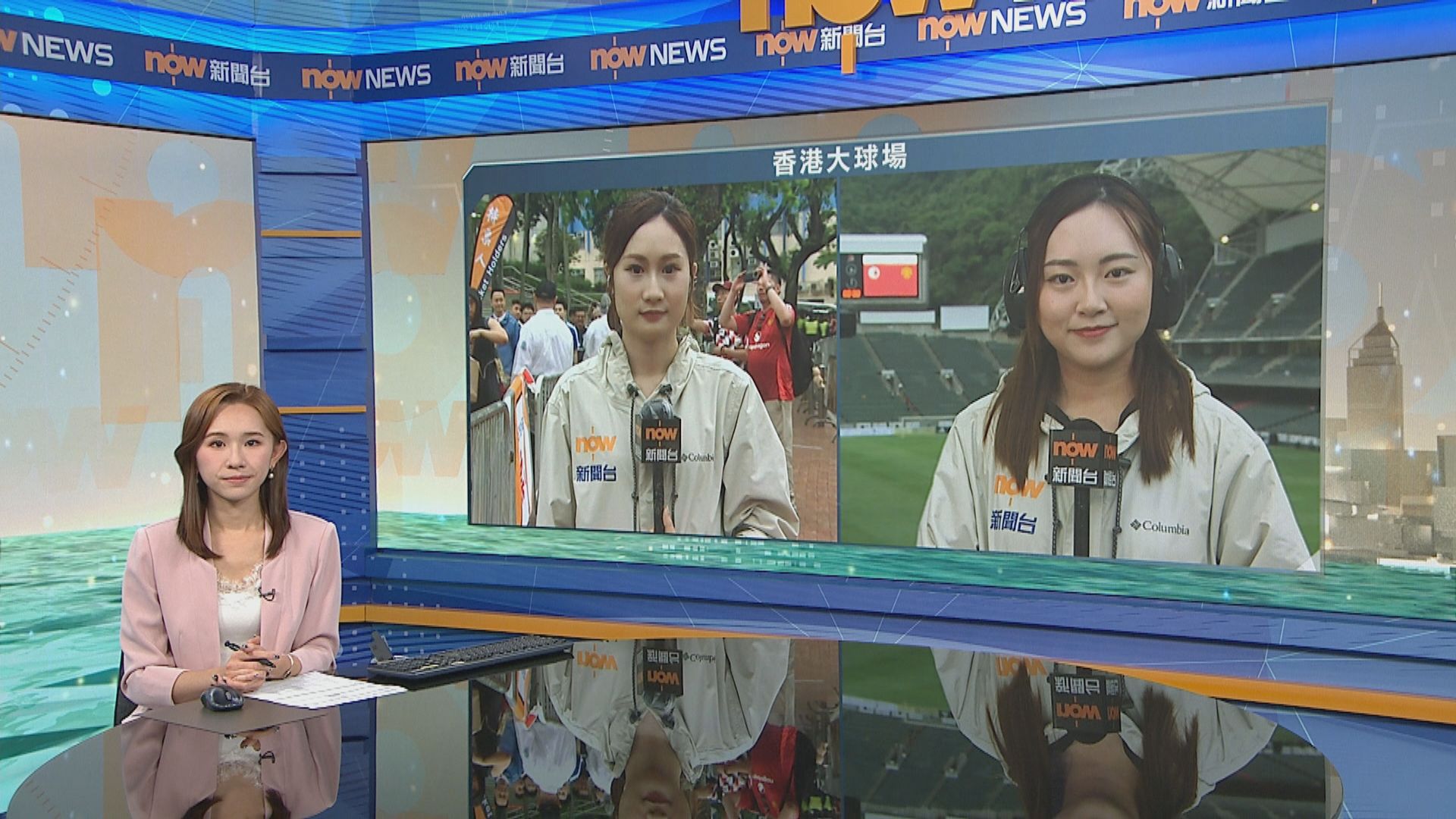 記者大球場直擊｜港隊對曼聯　球迷冒雨入場觀賽