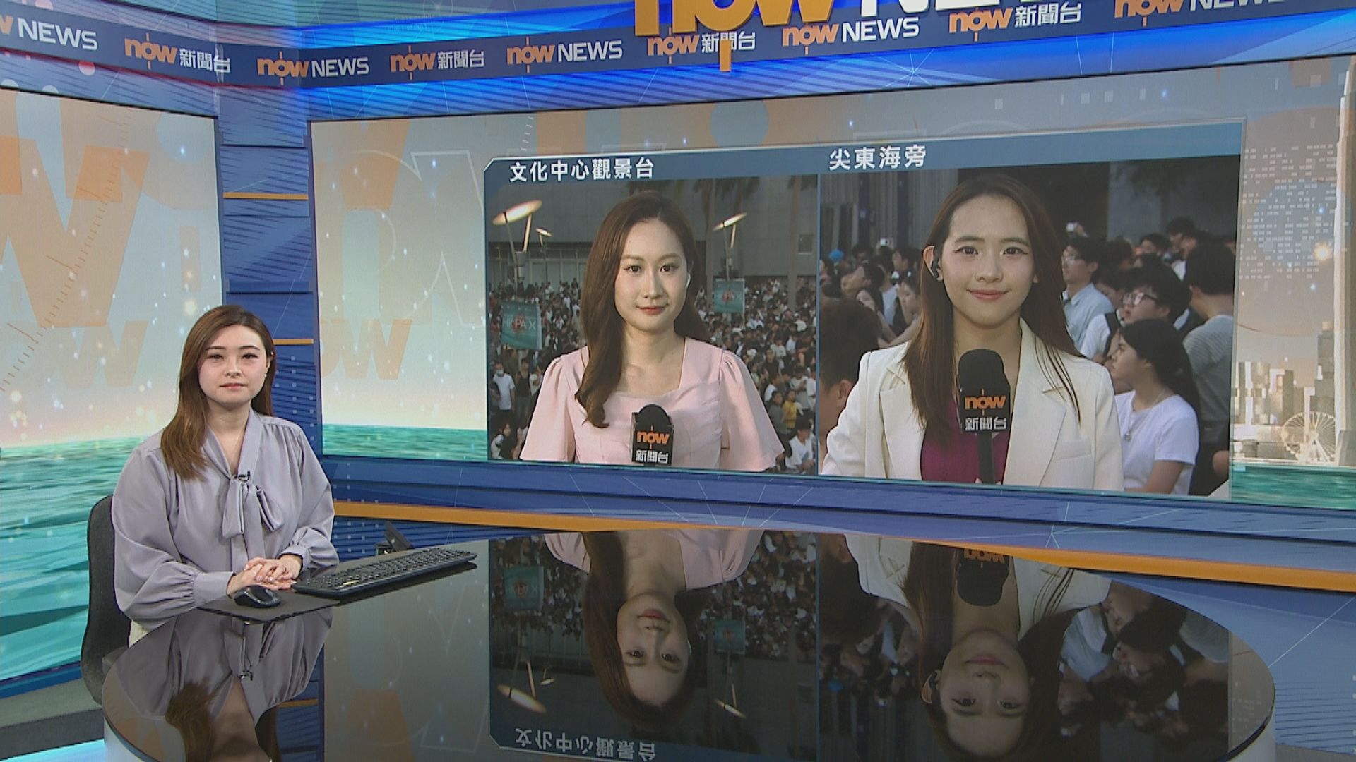 記者直擊｜國慶煙花即將維港上演　尖沙咀多個觀景點現人潮