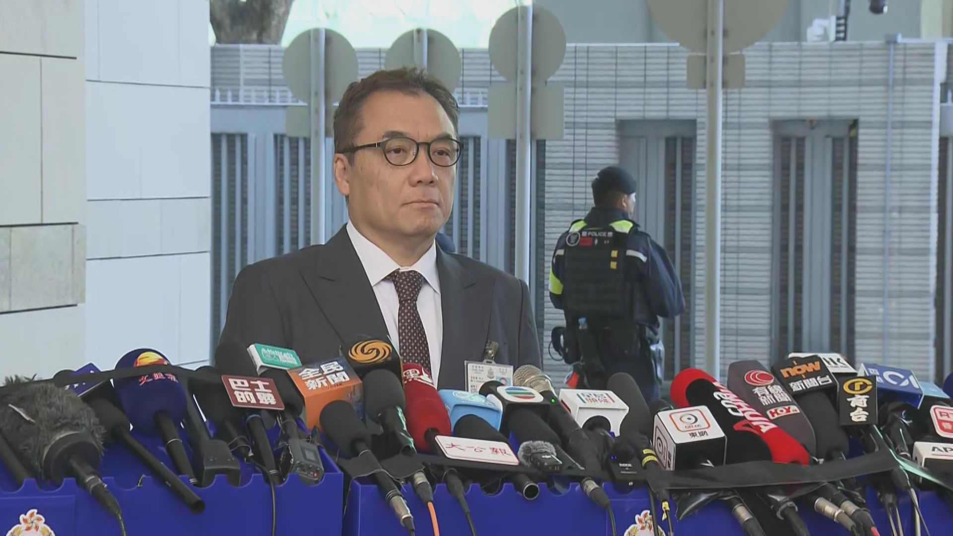 原片｜ 國安處就黎智英國安案裁決見傳媒　指黎智英是煽動年輕人反政府的推手