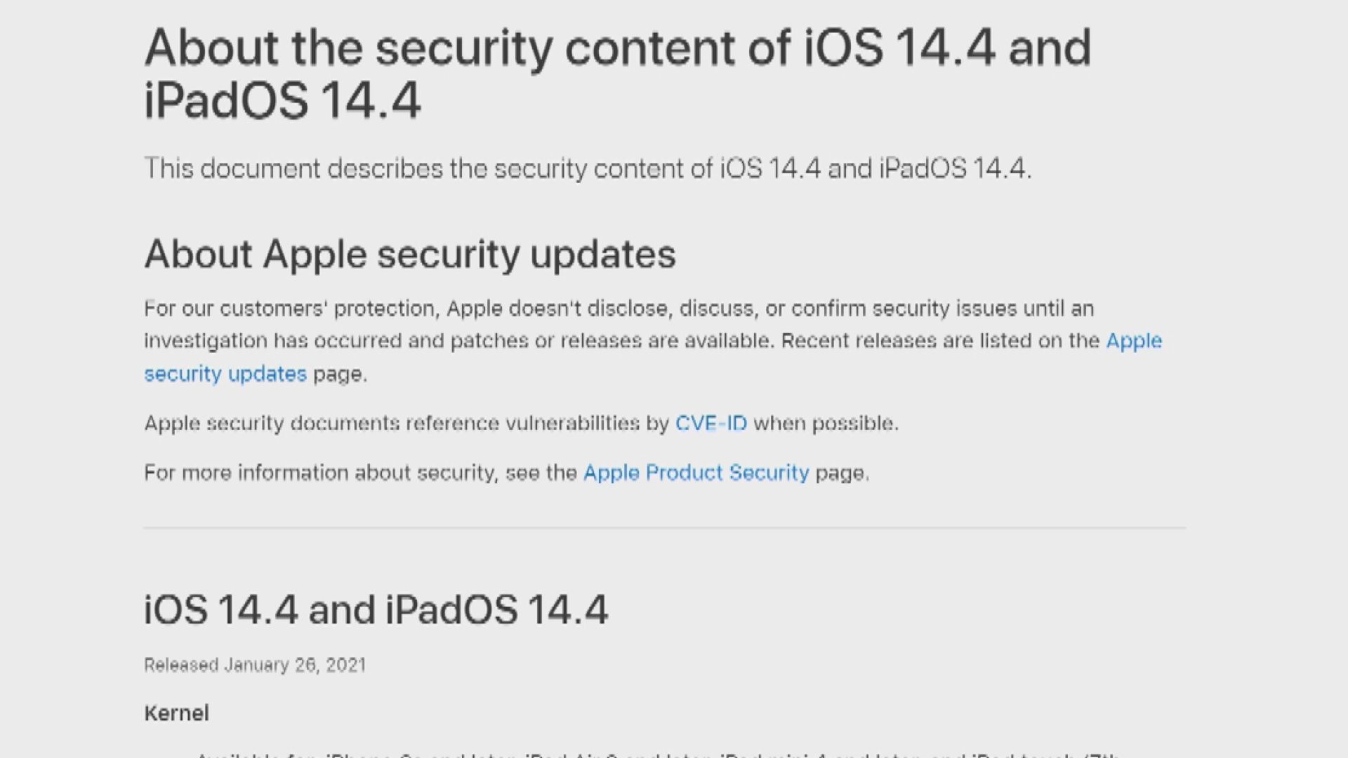 蘋果指iOS現保安漏洞籲盡快更新