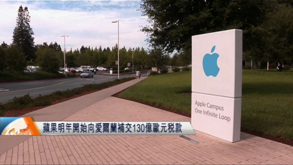 蘋果明年開始向愛爾蘭補交130億歐元稅款