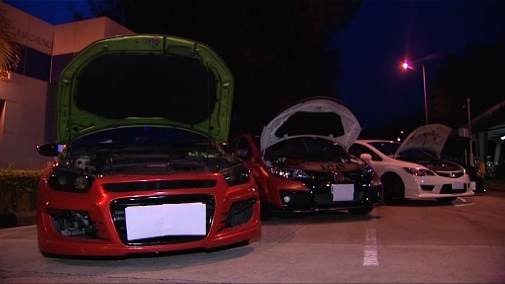 警方在新界北扣查37車涉非法改裝