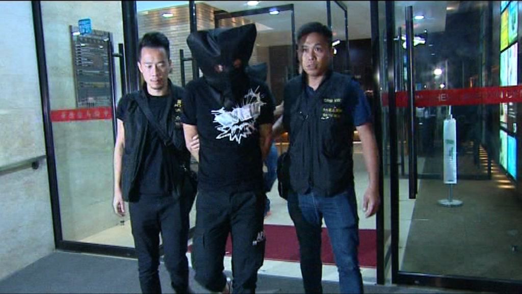 警方尖沙咀拘兩漢檢毒品及武器