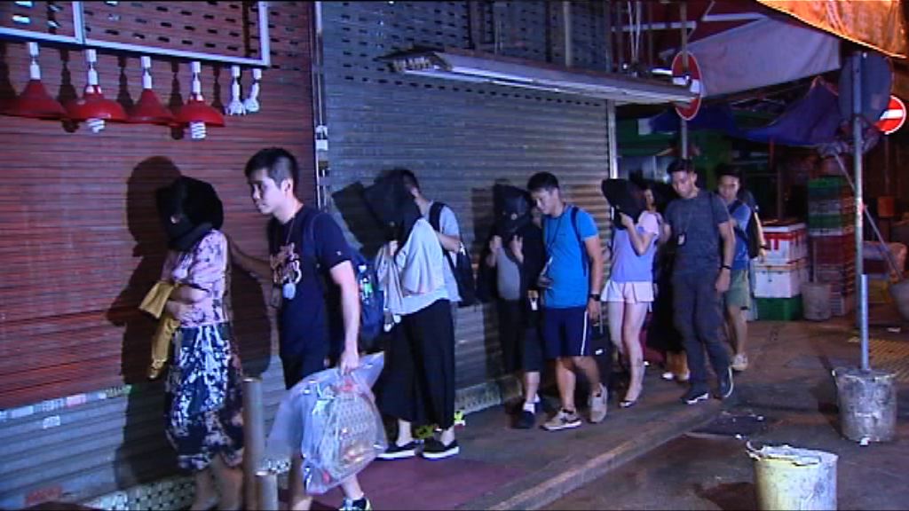 警方油麻地掃黃拘九人