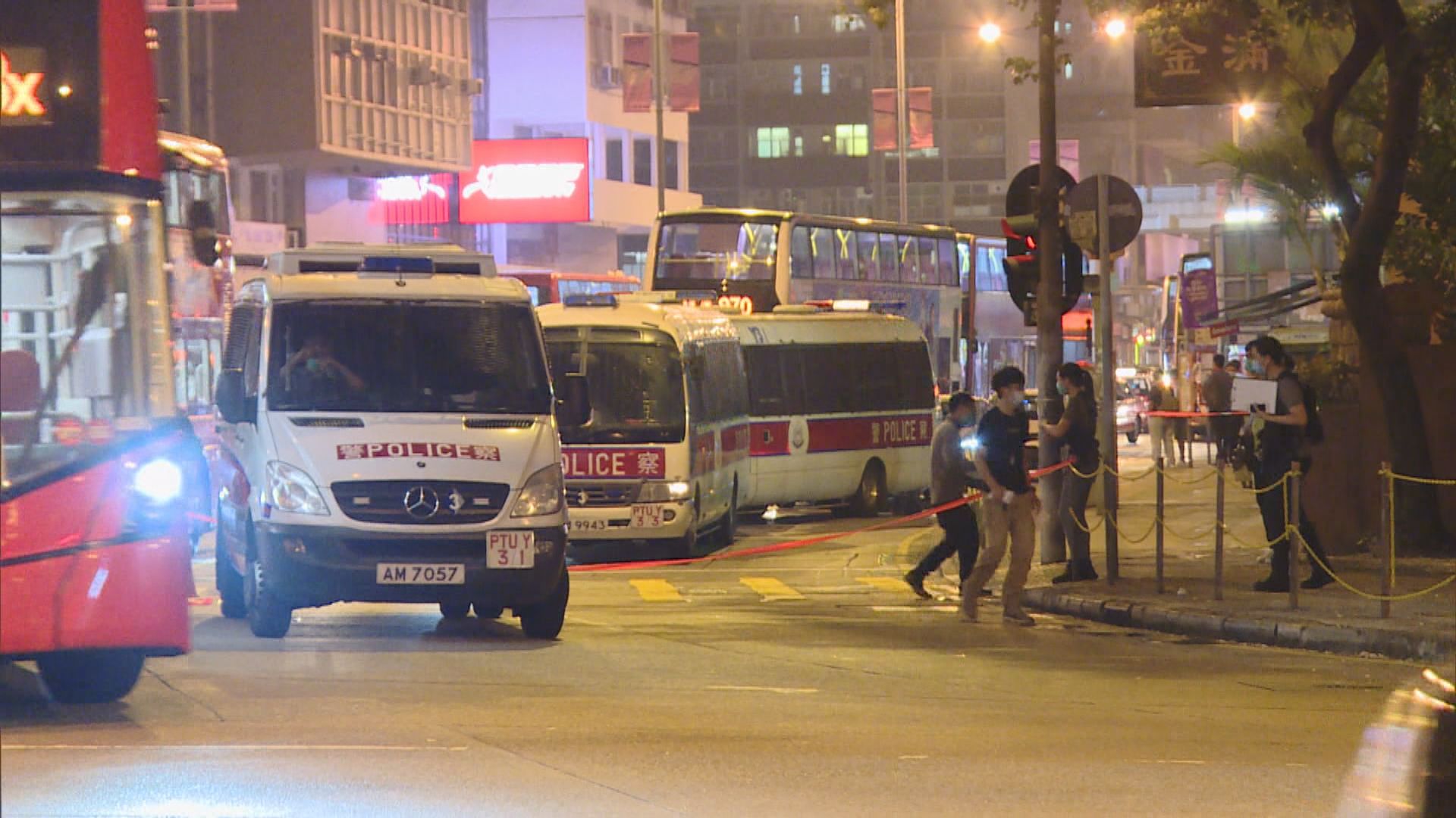 旺角有人投擲汽油彈兩人被捕