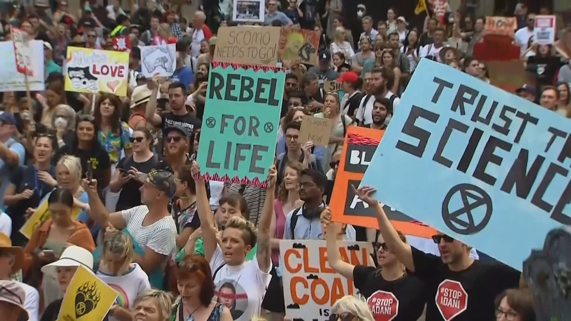 悉尼大型示威促政府應對氣候變化