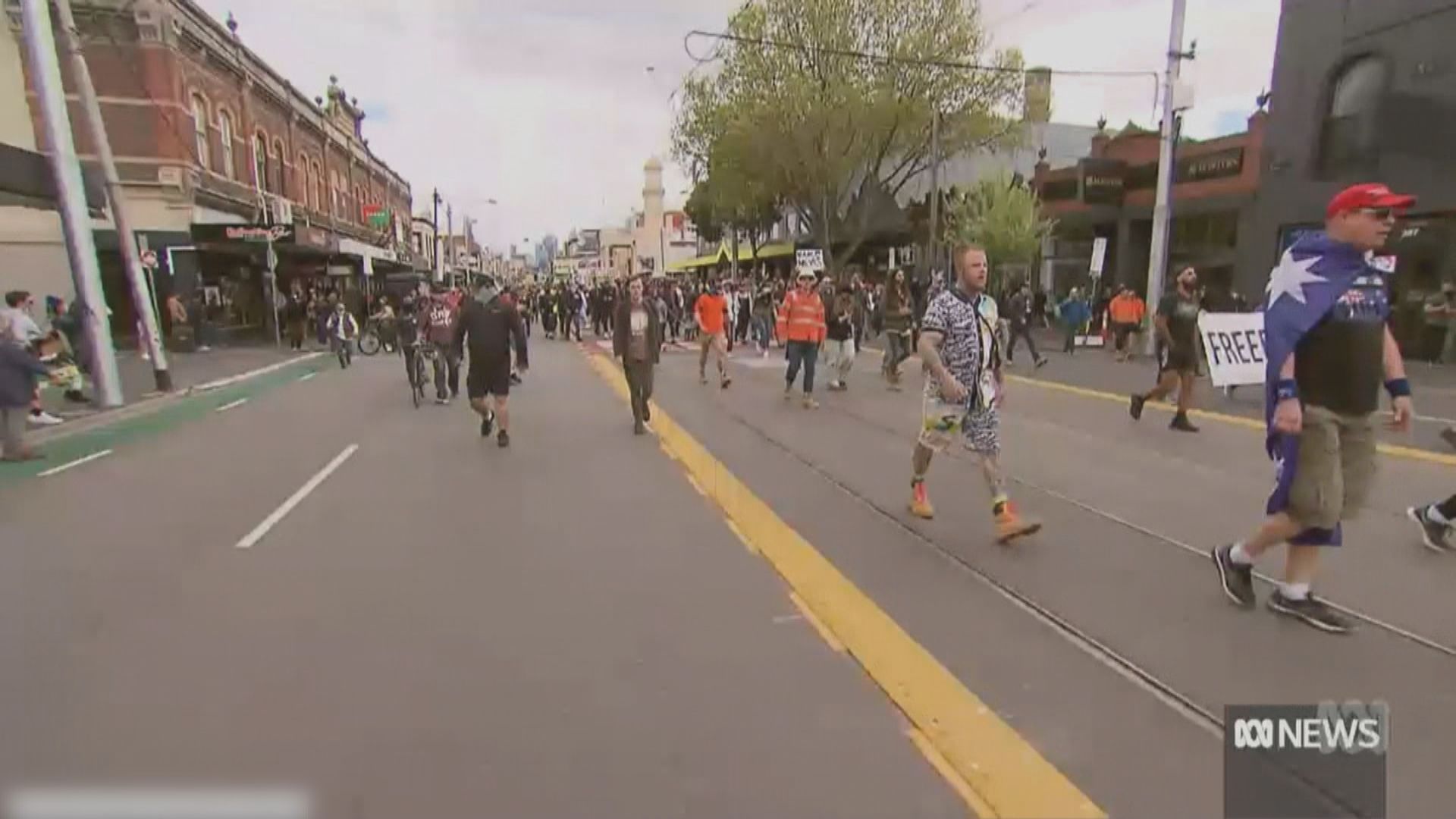 澳洲墨爾本及悉尼有反封城示威