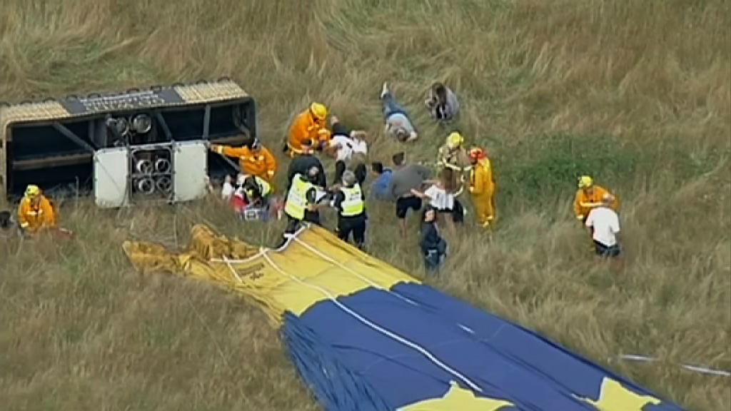 墨爾本有熱氣球墜地七人傷