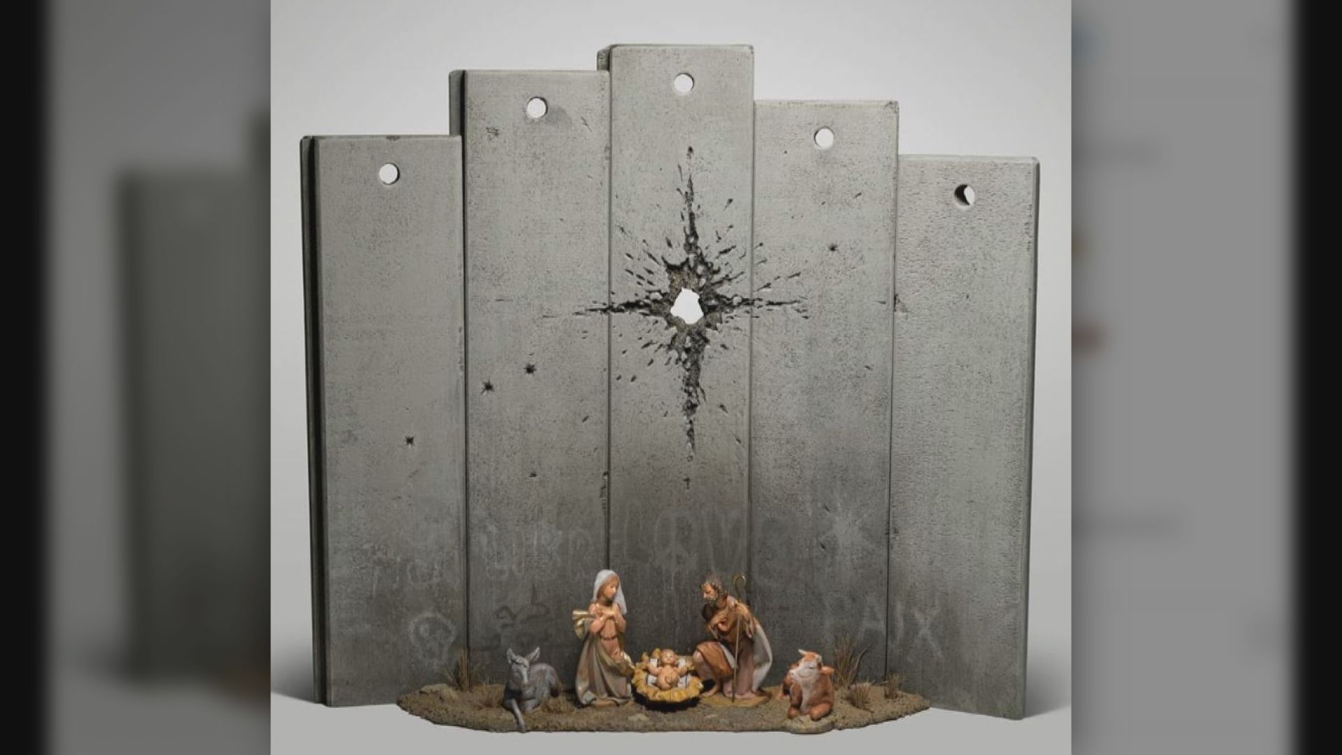 塗鴉藝術家Banksy新作名為「伯利恆之傷痕」