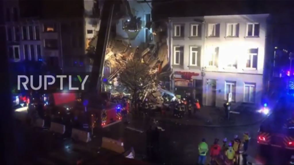 安特衛普餐廳爆炸後大樓倒塌