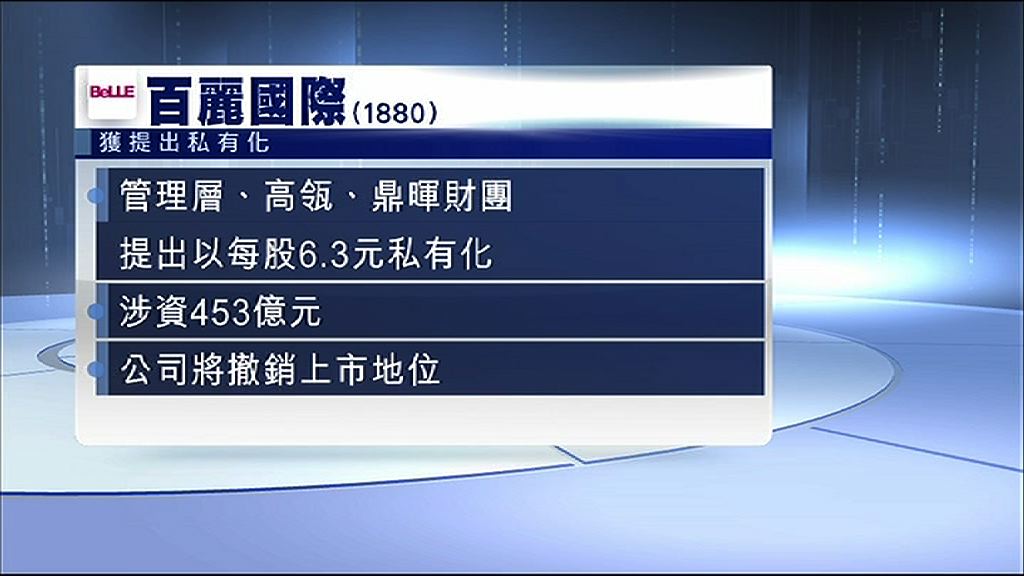 【周二復牌】百麗獲溢價近20%提私有化