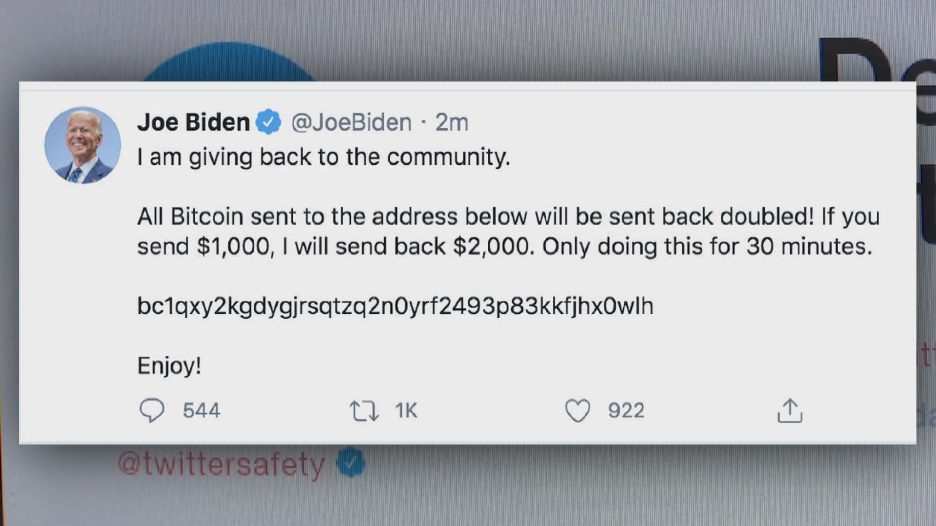 黑客大舉入侵Twitter詐騙比特幣