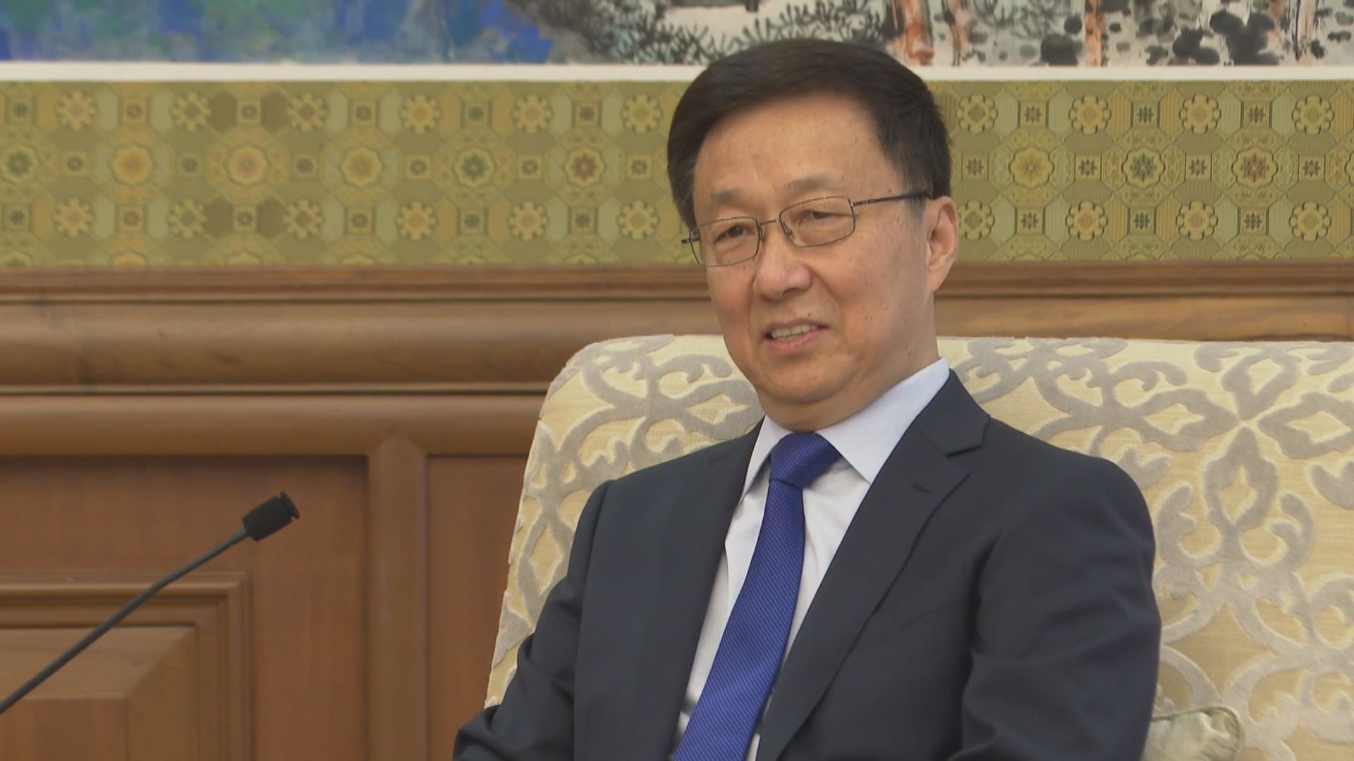 韓正對港府防疫及落實國安法工作充分肯定