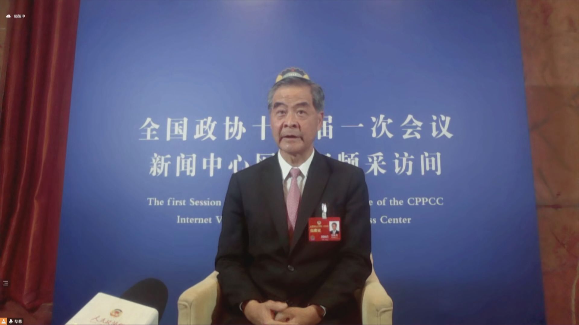 梁振英：如能續任全國政協副主席　能把工作做好