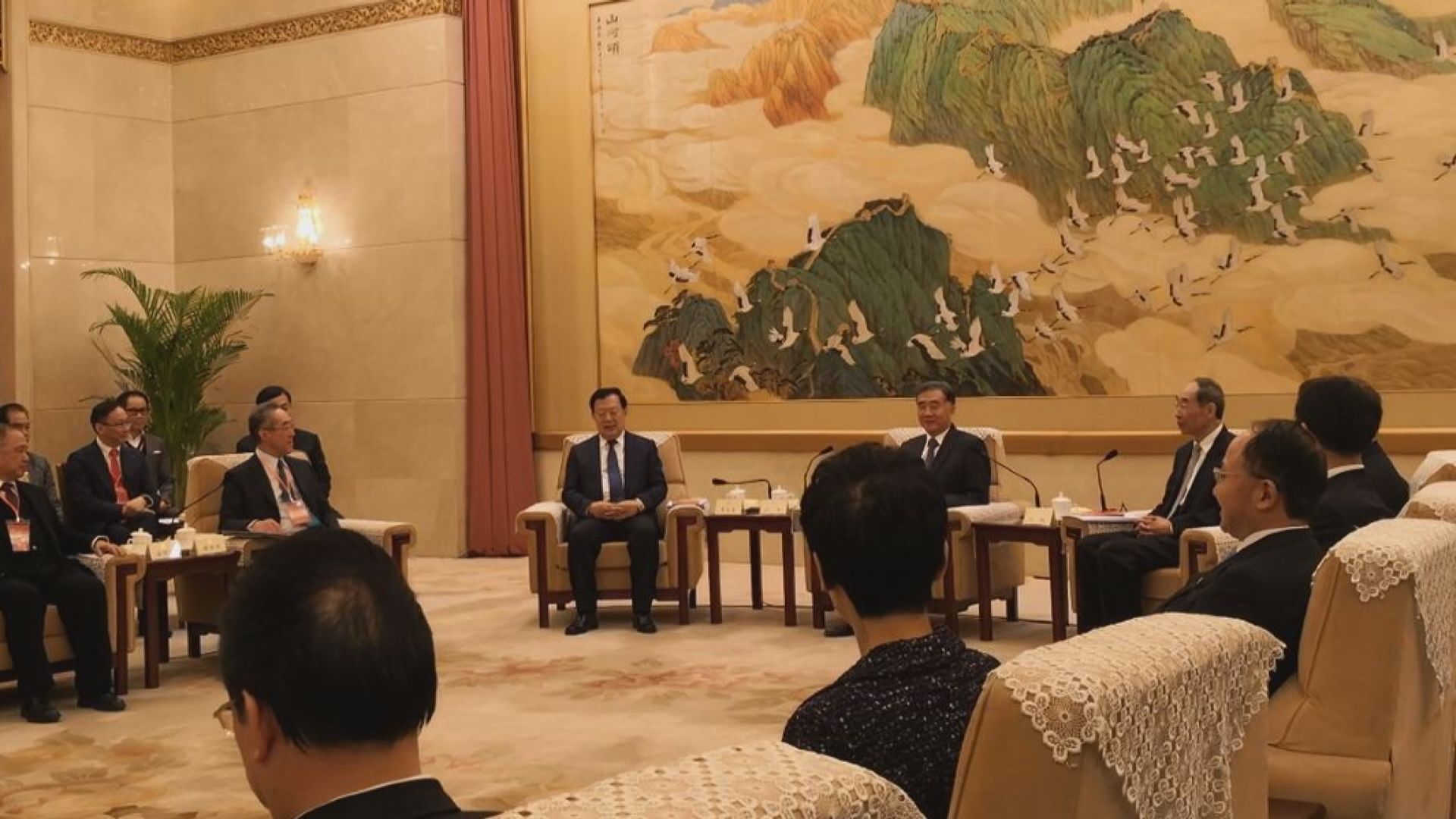 汪洋接見香港友好協進會訪京團