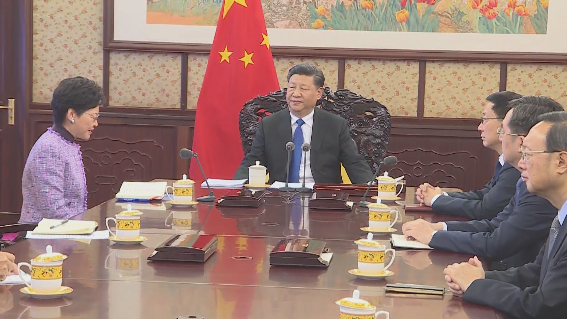 習近平對林鄭月娥工作充分肯定