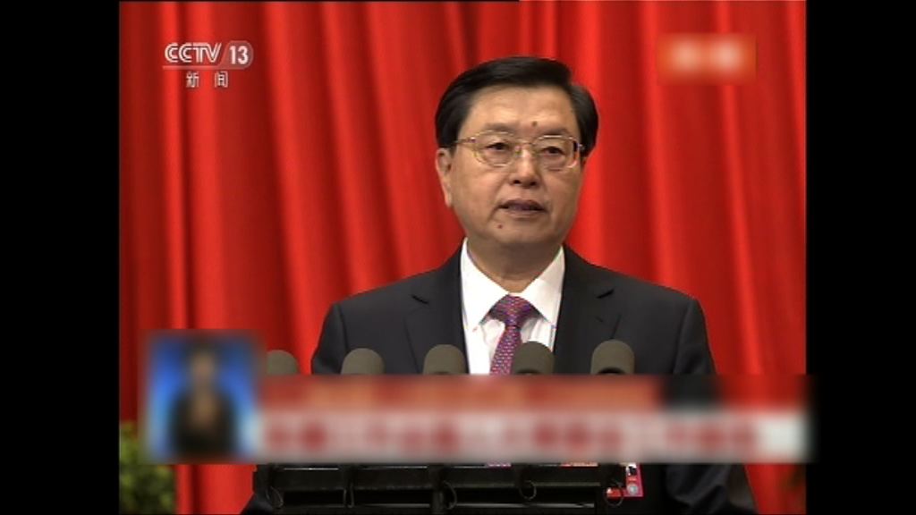 張德江發表人大工作報告