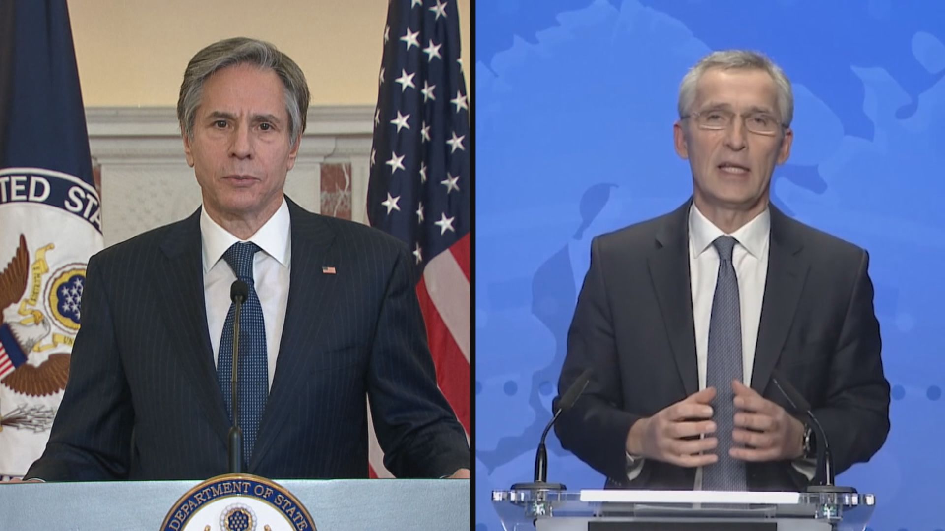 布林肯與北約秘書長討論烏東緊張局勢