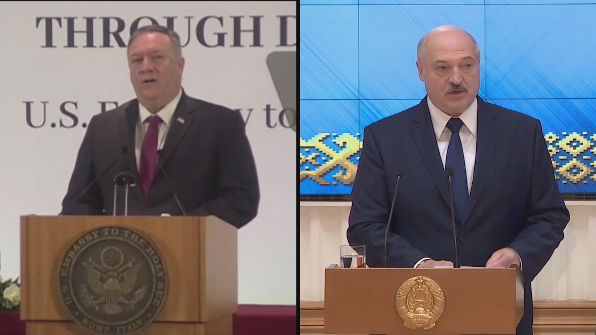 盧卡申科與蓬佩奧通電話　強調白俄與俄羅斯盟友關係