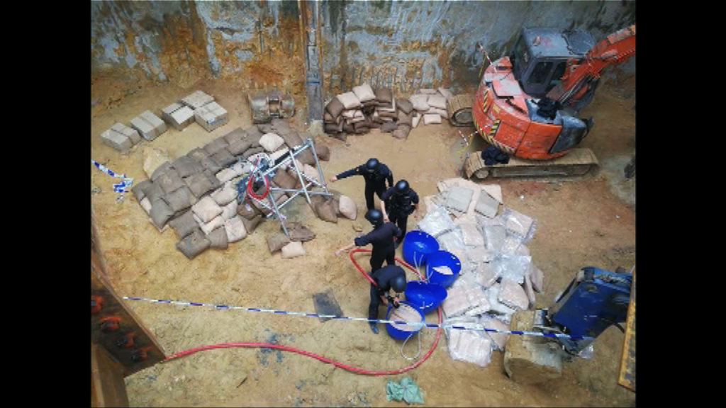 警通宵處理沙中綫地盤戰時炮彈