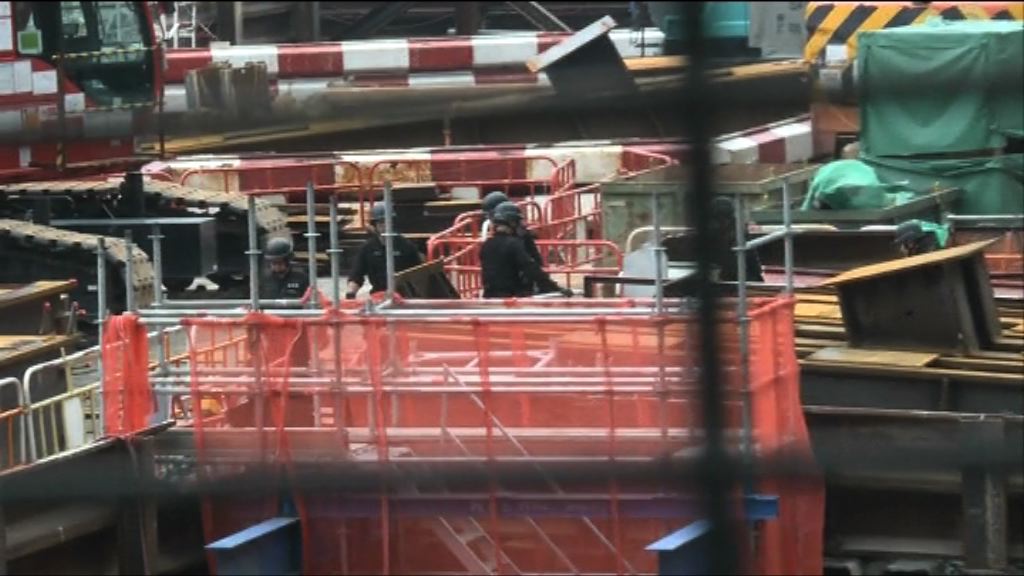 沙中綫地盤戰時炸彈　據了解已成功切割外殼