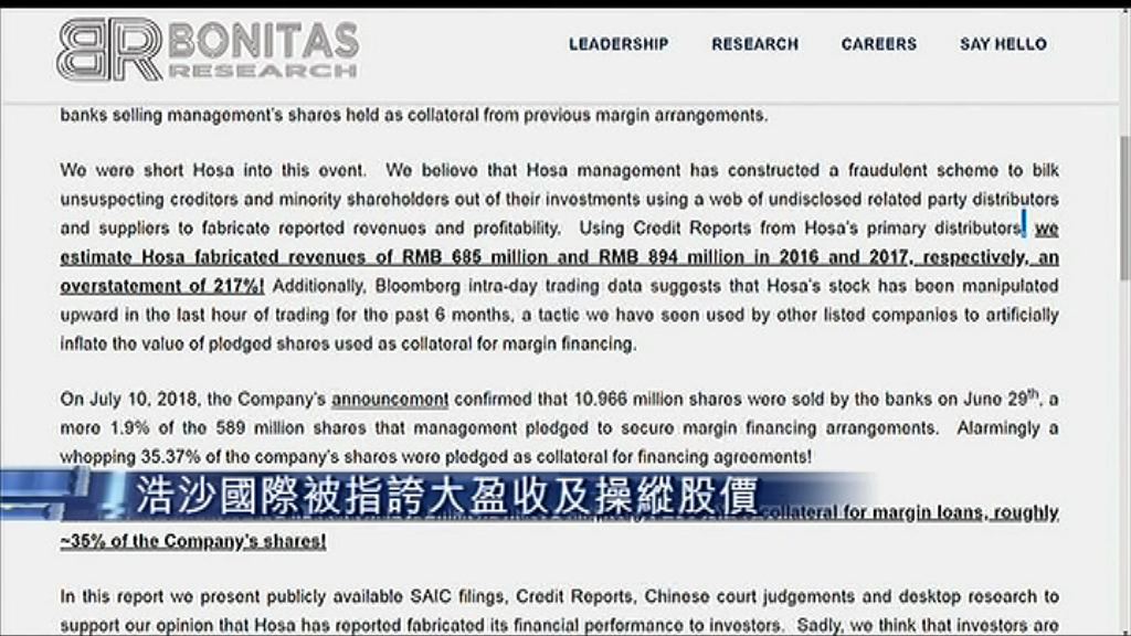 【被「空軍」狙擊】Bonitas：浩沙造數及操控股價