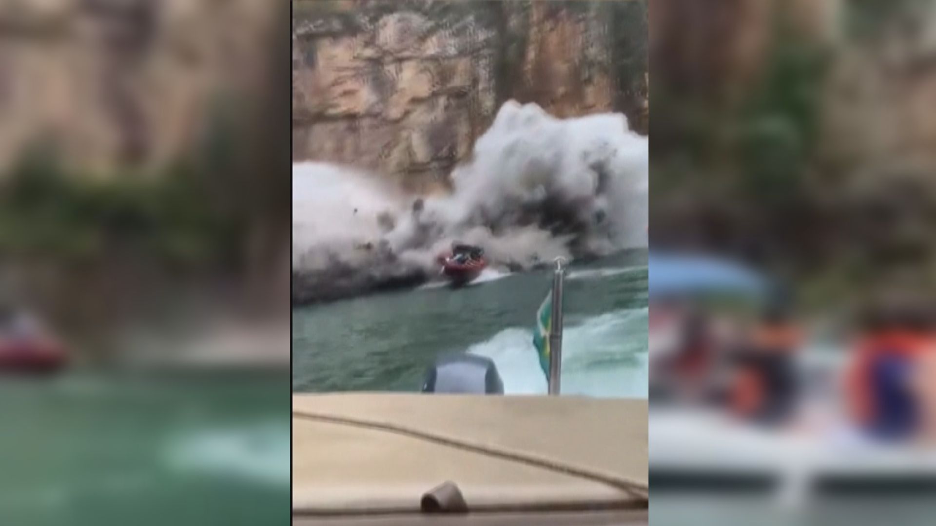 巴西有岩石崩塌砸中觀光艇　最少六死