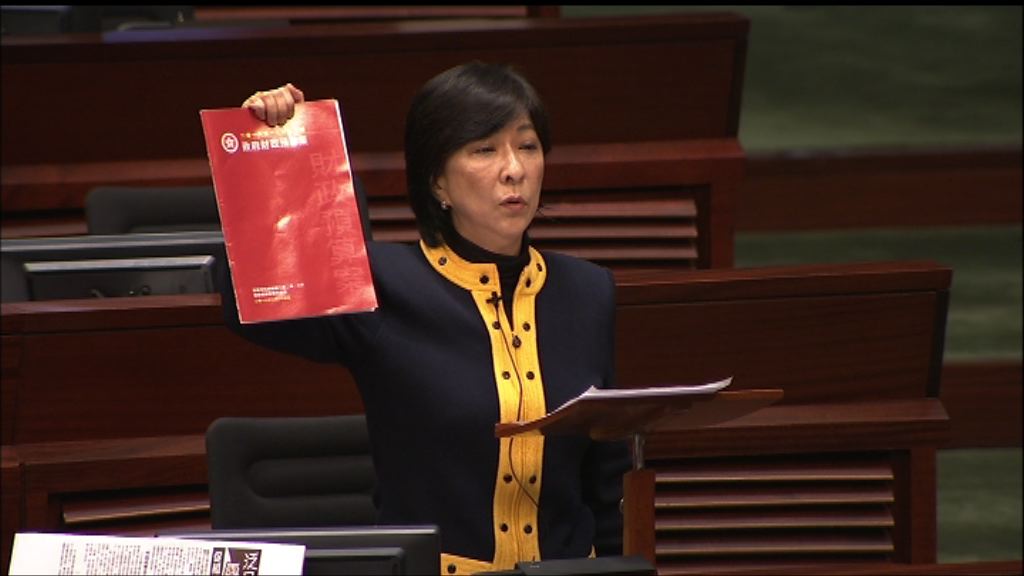 蔣麗芸批評預算案只顧政治化妝