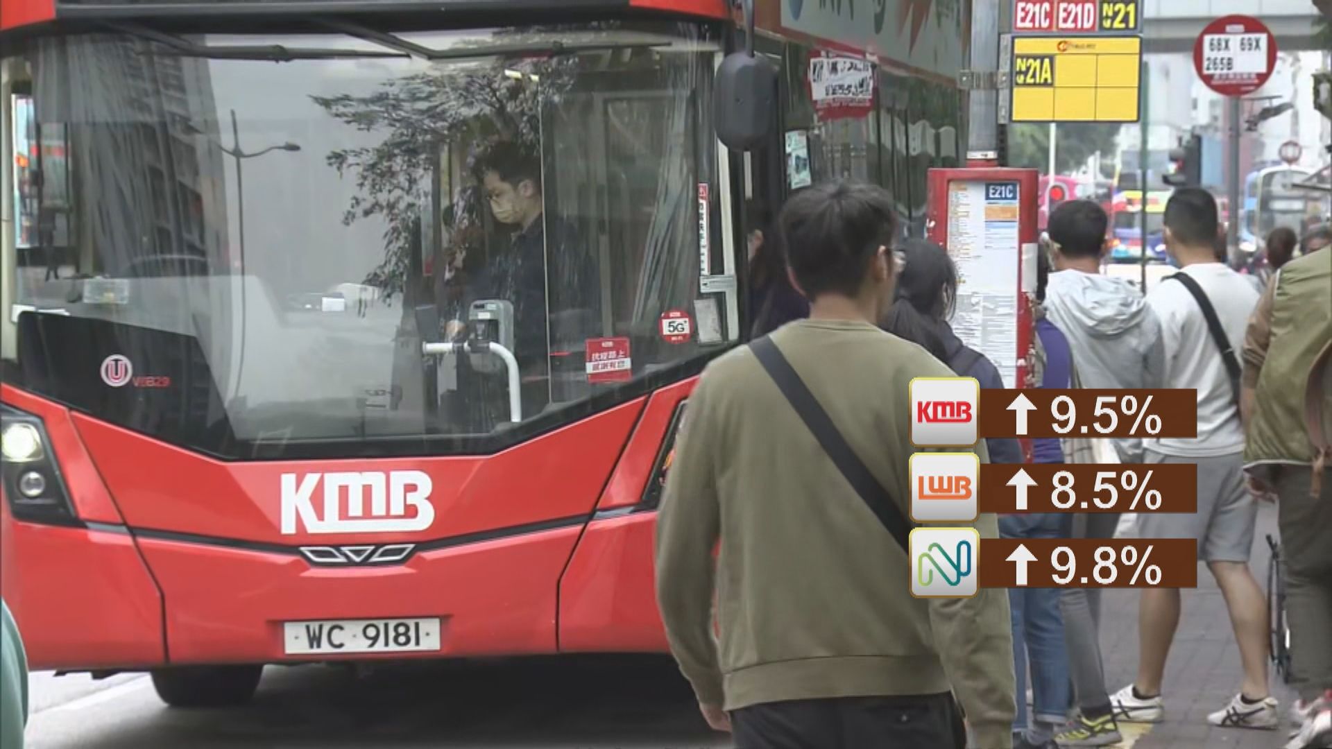 九巴申加價9.5%　新巴和城巴申票價劃一加2元
