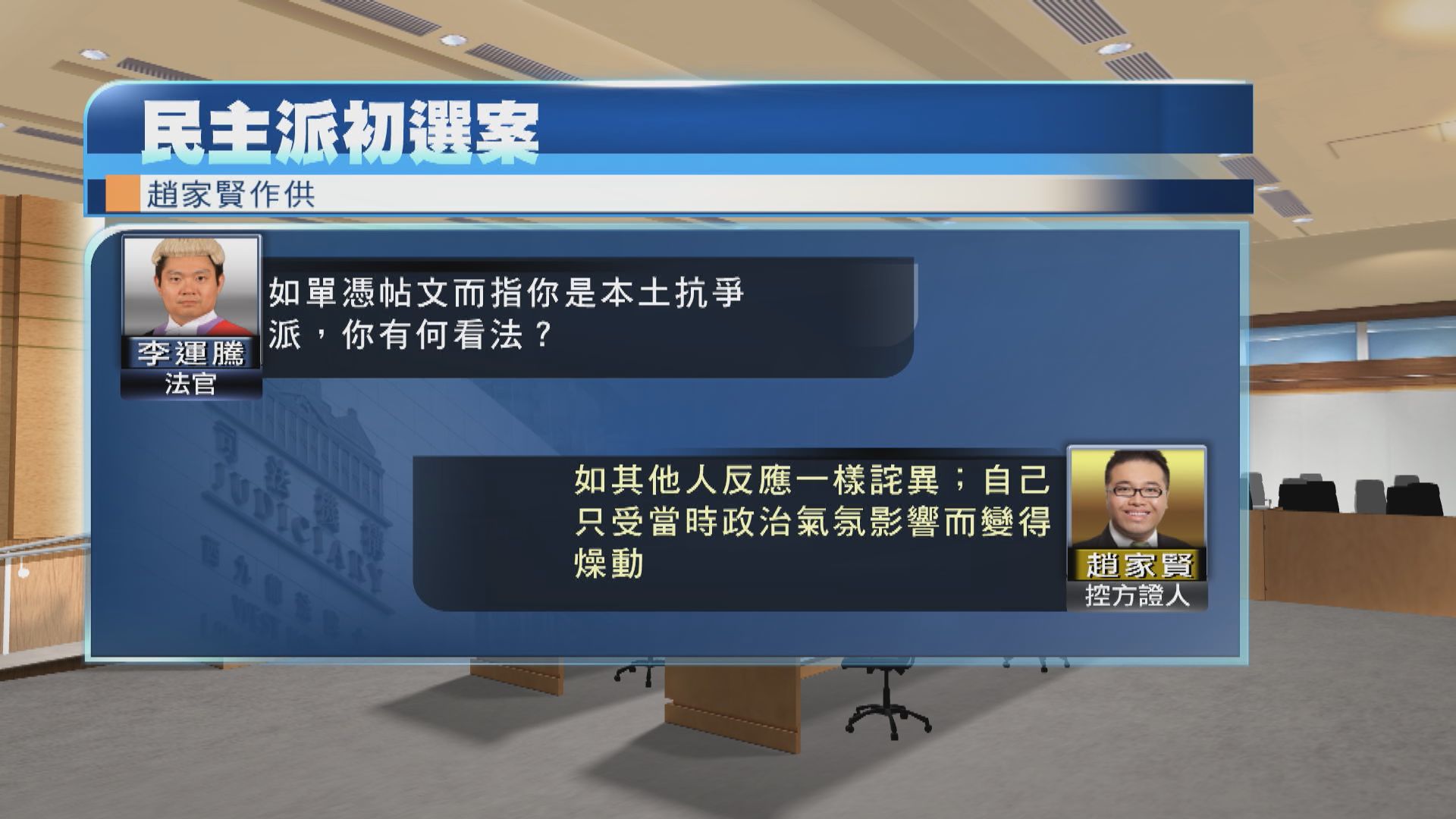 初選案續審　辯方列舉多個例子質疑趙家賢誠信