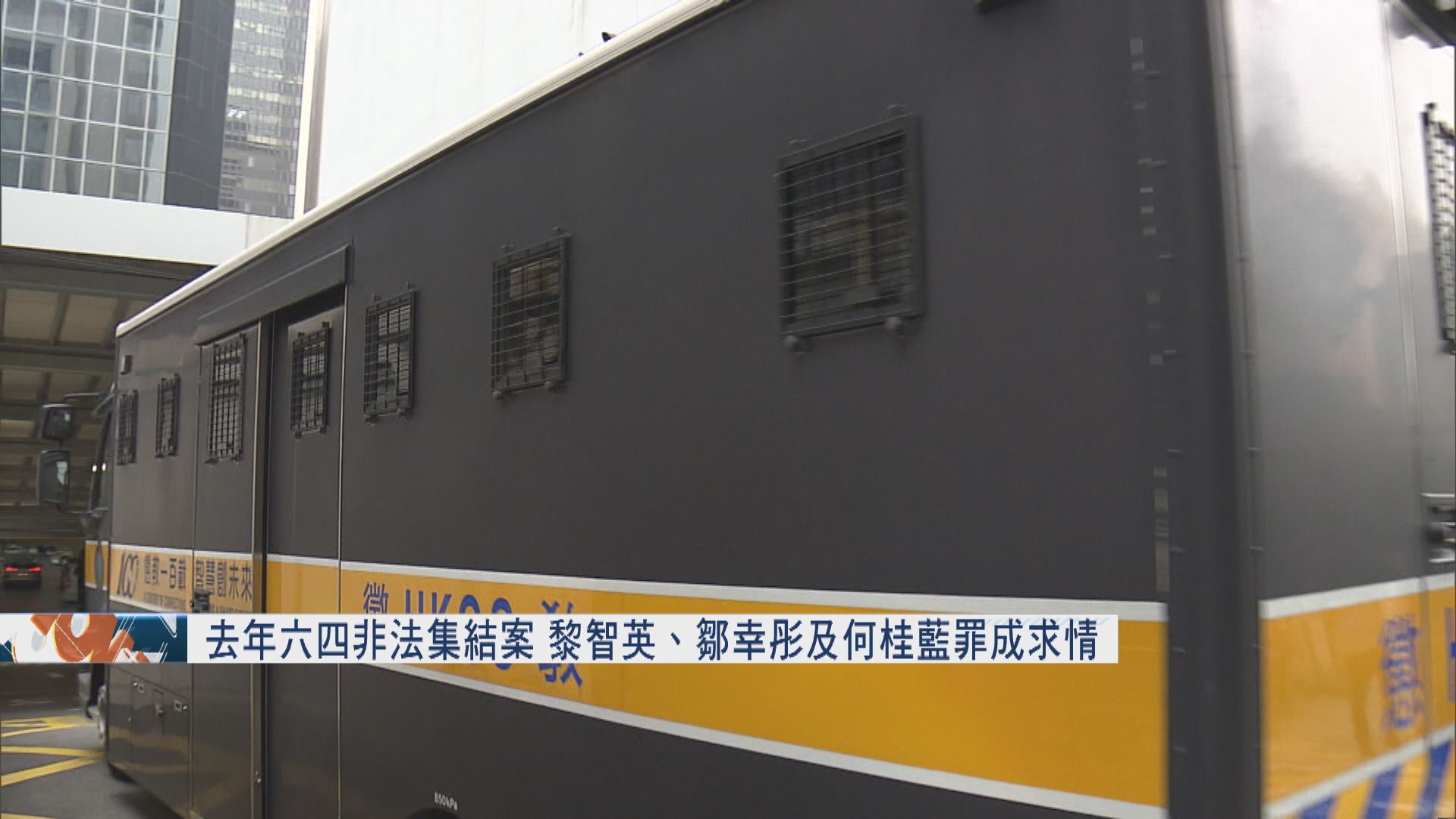 去年六四非法集結案　黎智英、鄒幸彤及何桂藍罪成求情