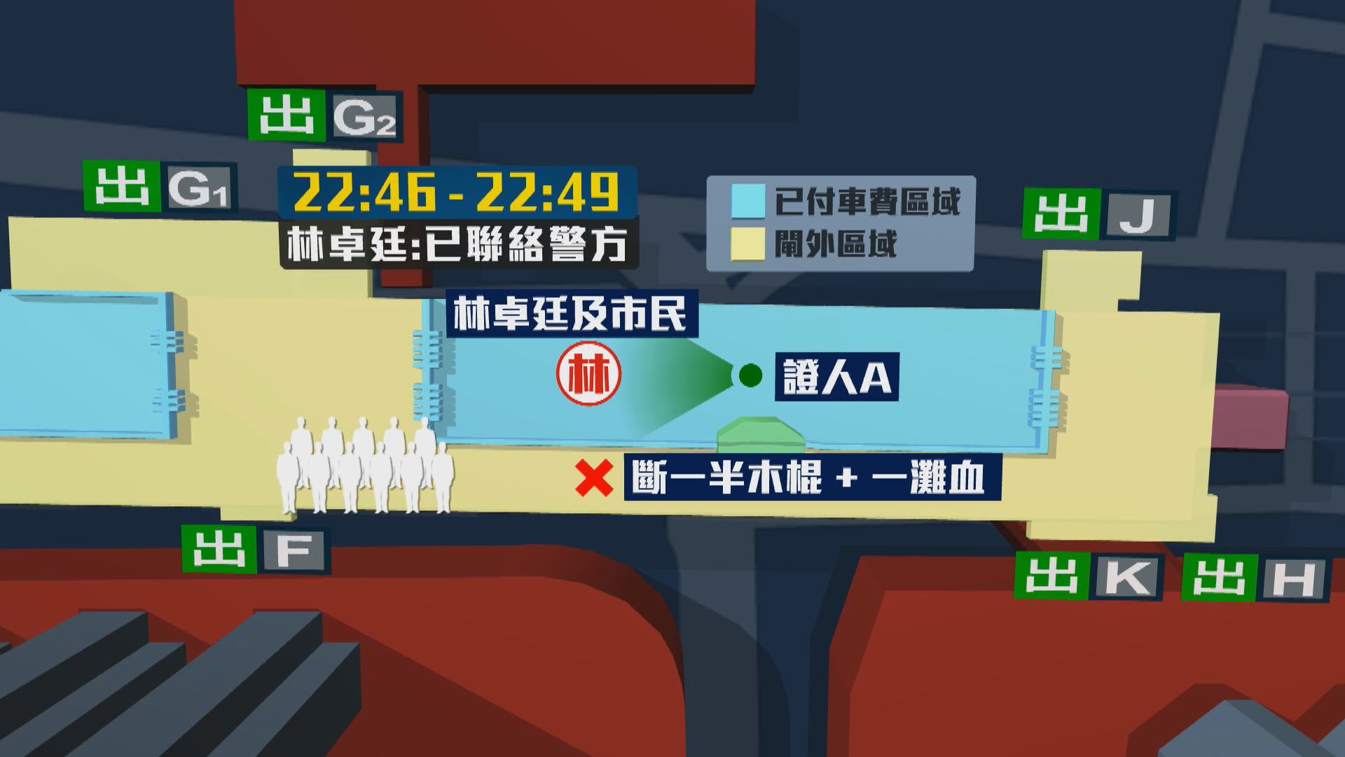 721暴動案　證人作供指白衣人手持藤條木棍徘徊叫囂