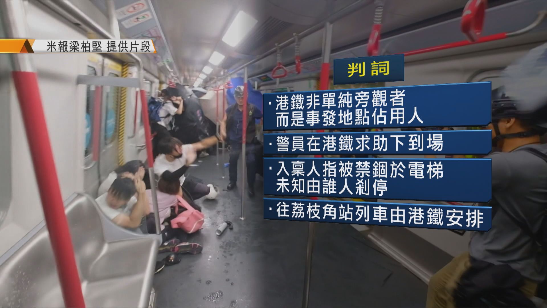 官：831港鐵非單純旁觀者　基於公義原則須交出片段