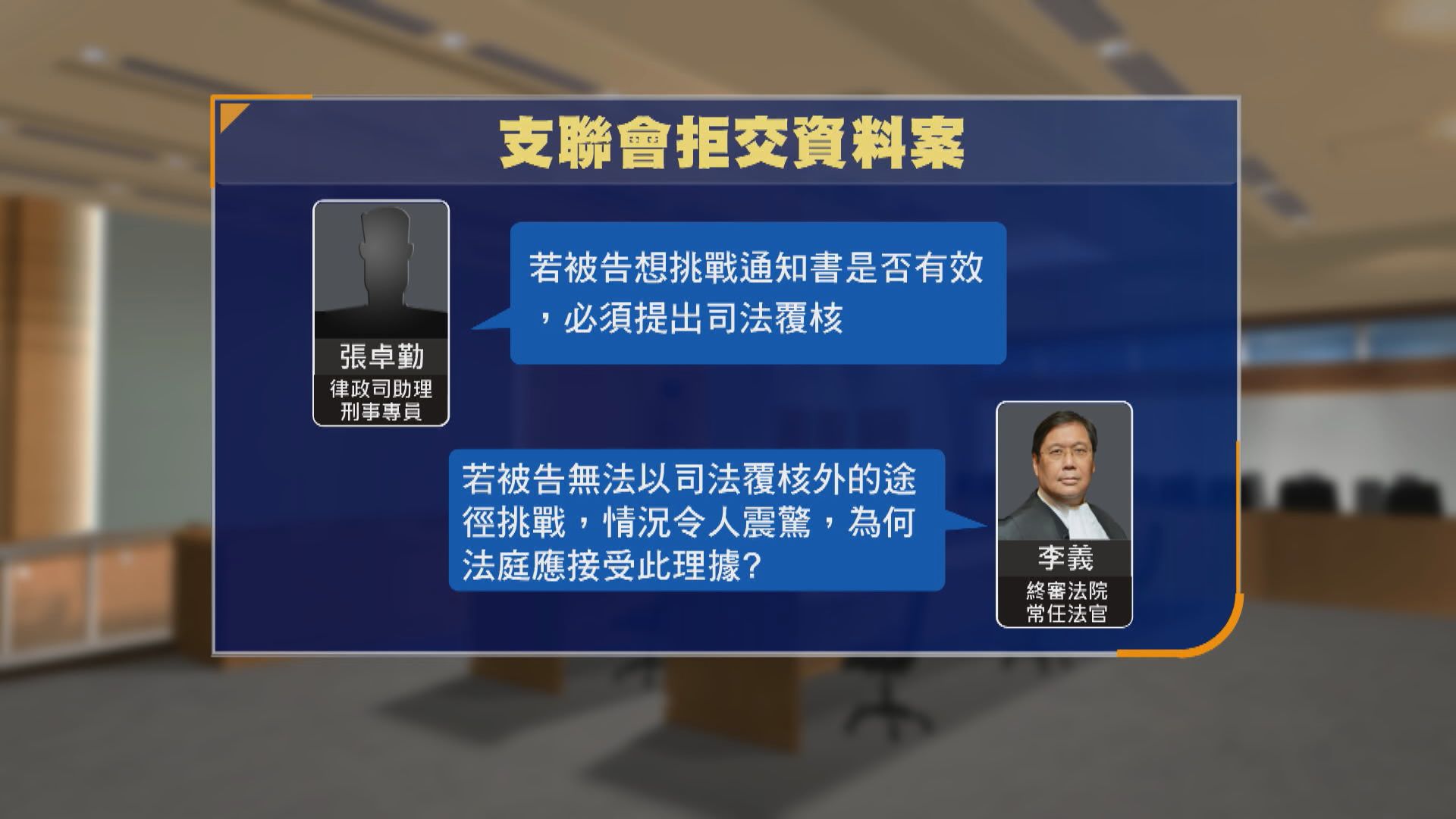 支聯會拒交資料案　終審法院開庭聆訊