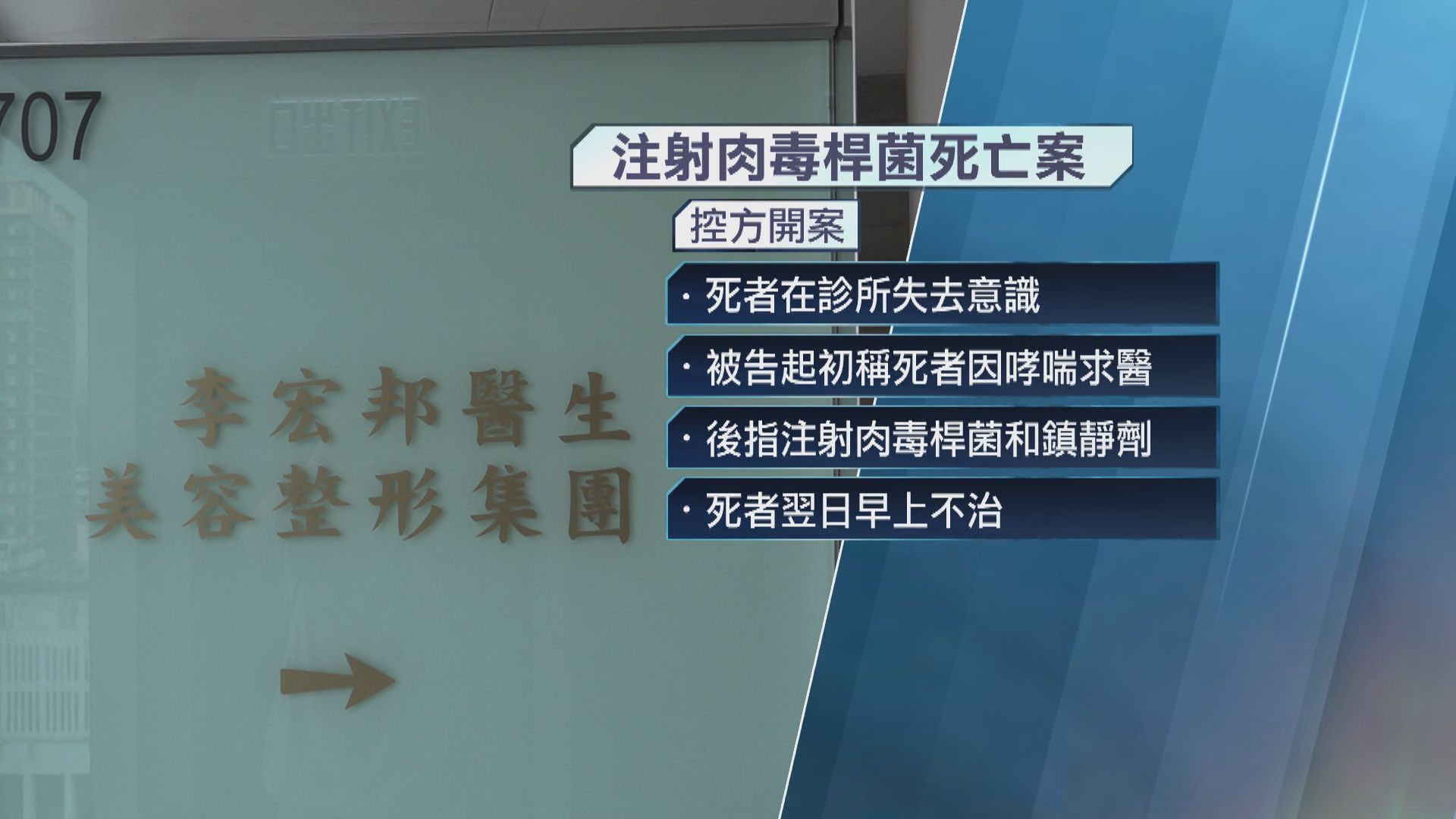 Botox針奪命案｜陪審團裁定西醫李宏邦不宜受審(梁柏晞報道)