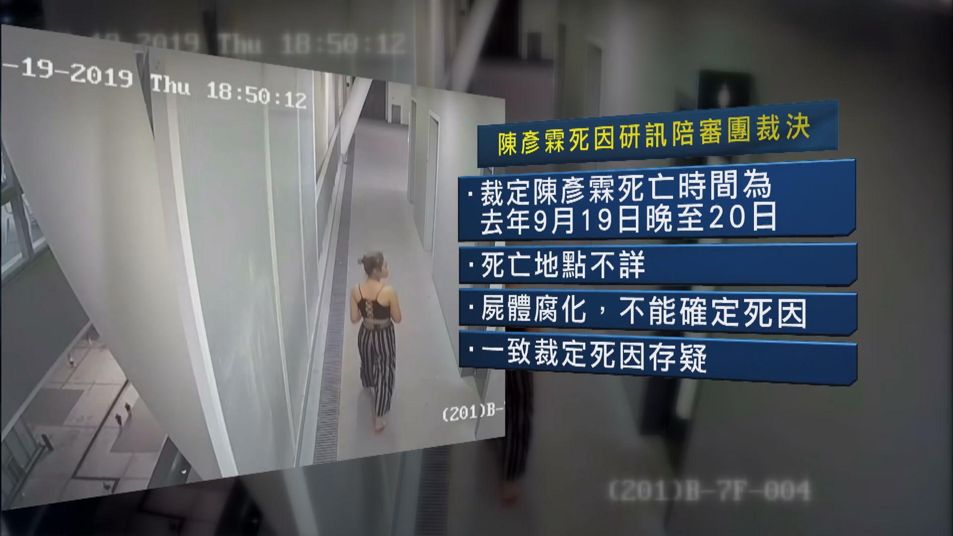 陪審團裁定陳彥霖因屍體腐化不能確定死因