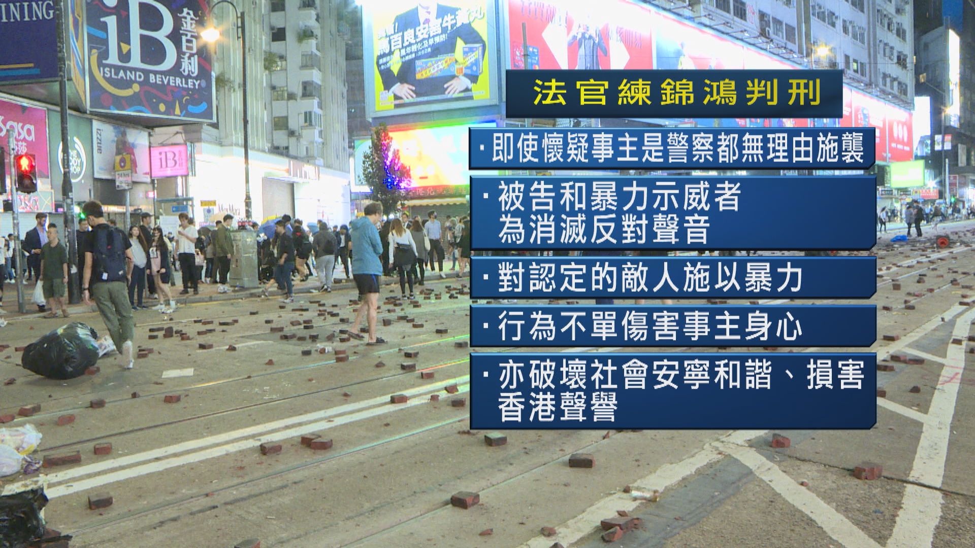 兩青年暴動傷人罪成囚26個月　法官：事主是警察亦不應受襲