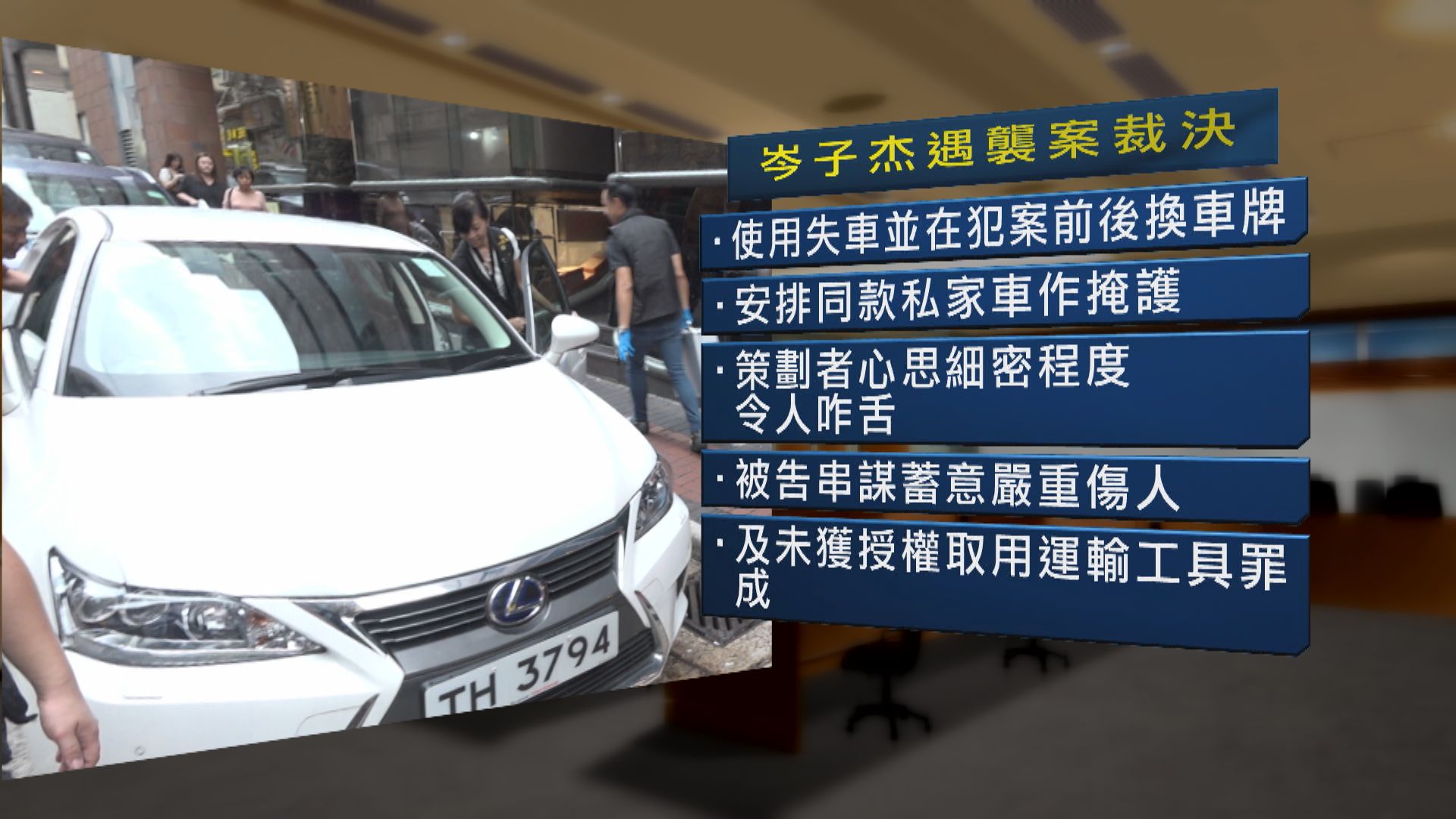 岑子杰遇襲案　官形容策劃者心思細密程度令人咋舌