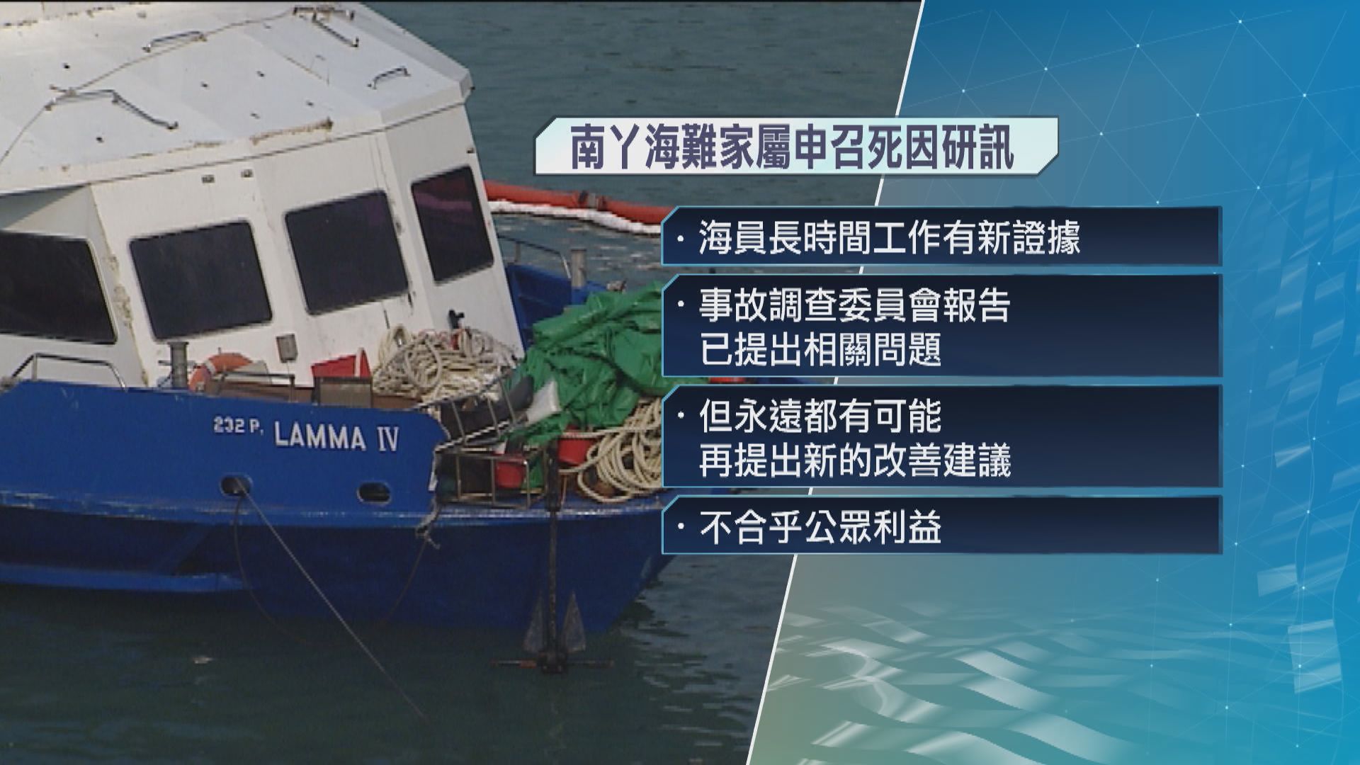 南丫海難死因庭申請被拒　法官：調查委員會及刑事程序已得出海難原因
