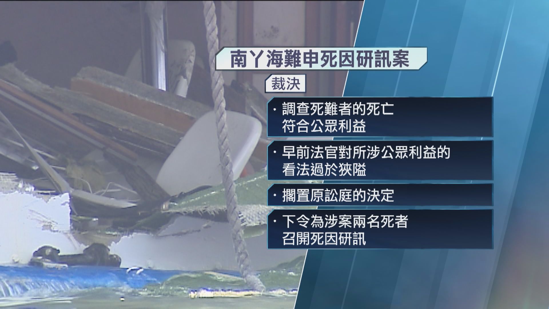 南丫海難家屬上訴得直 高院頒令召開死因研訊
