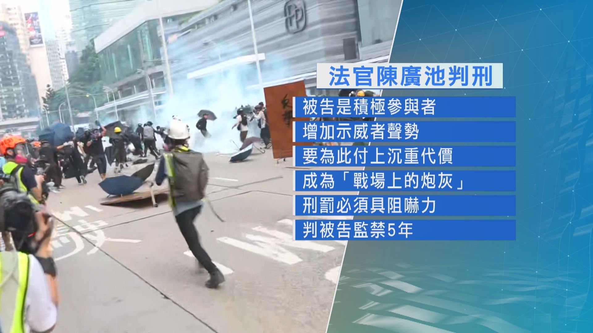 一名男子2019年929政總暴動罪成判囚5年