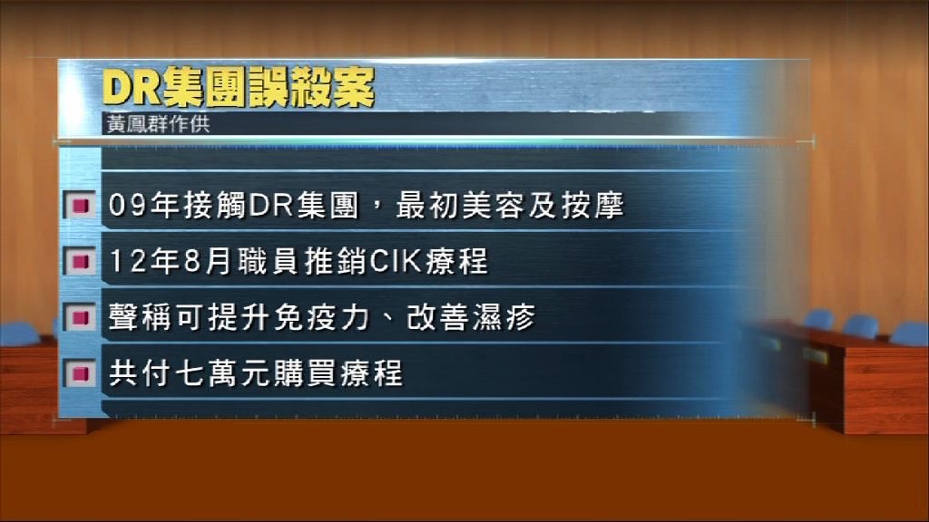 DR案　傷者指職員未曾提及療程風險