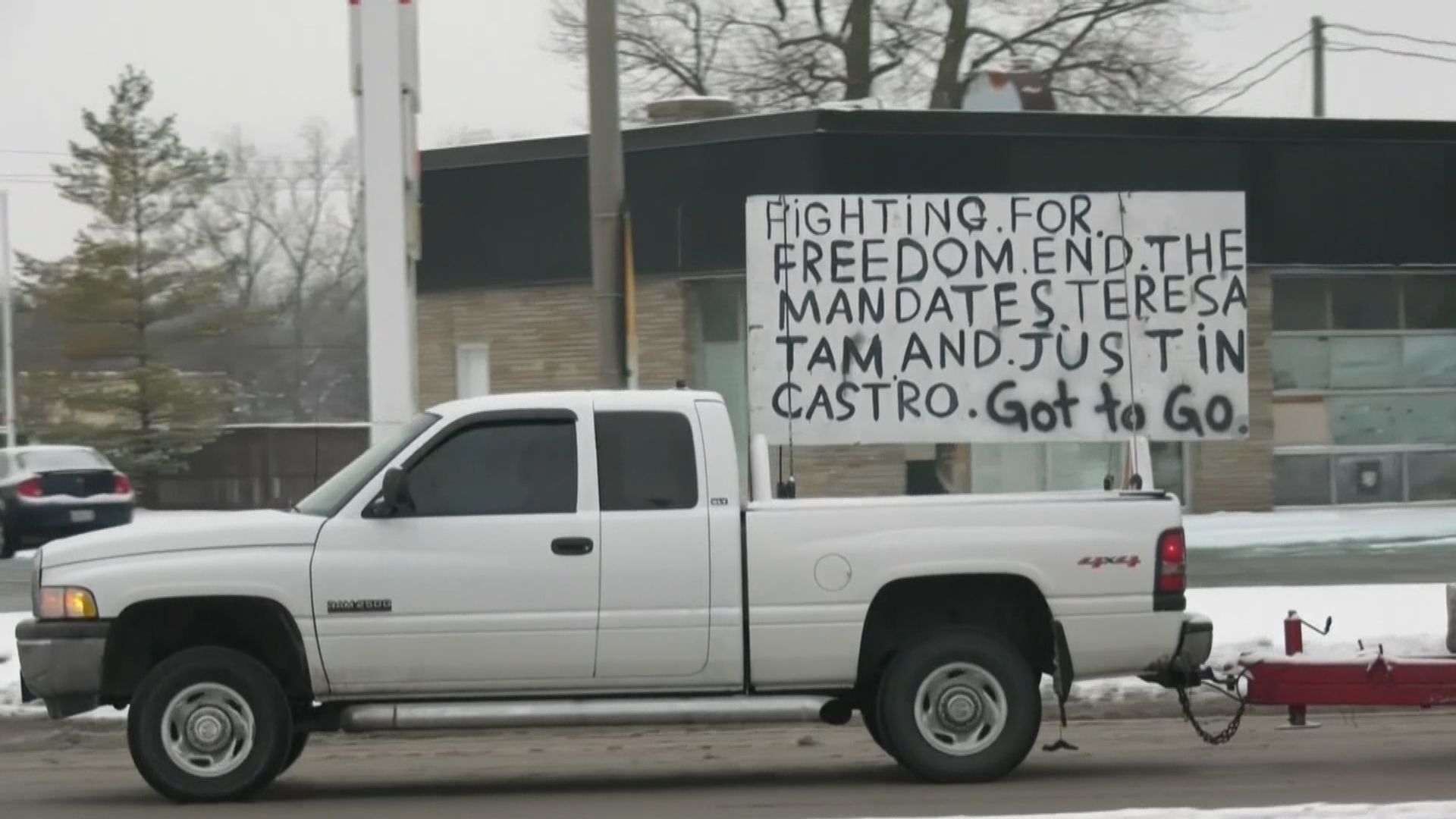 加拿大貨櫃車司機抗議政府接種疫苗新措施