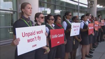 加航空中服務員工將於當地周六凌晨1時起發動罷工