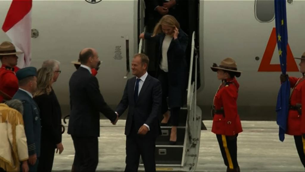 多國領袖陸續抵加國準備出席G7峰會