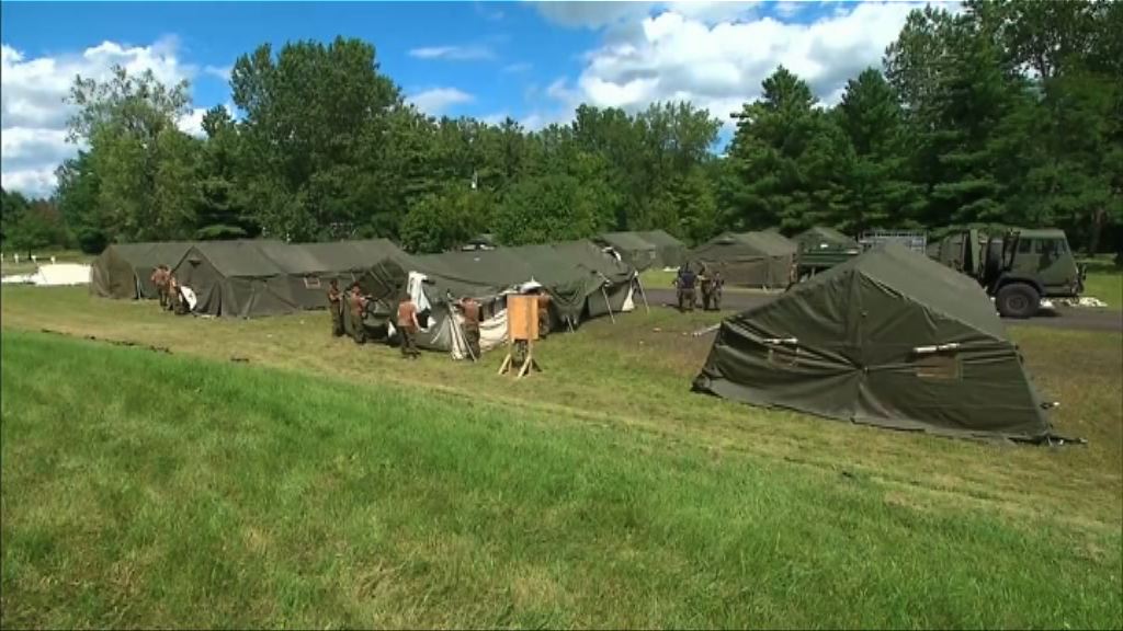 加拿大魁北克設臨時難民營